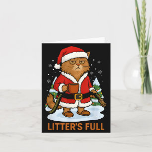 Hilarious Litter’s Full Funny Coffee Cat Lovers Ch Card