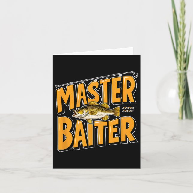 Hilarious Master Byiter Fishing Perfect Fisherman  Card (Front)