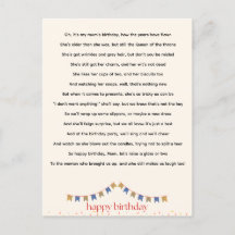 Hilarious Mum Birthday Poem