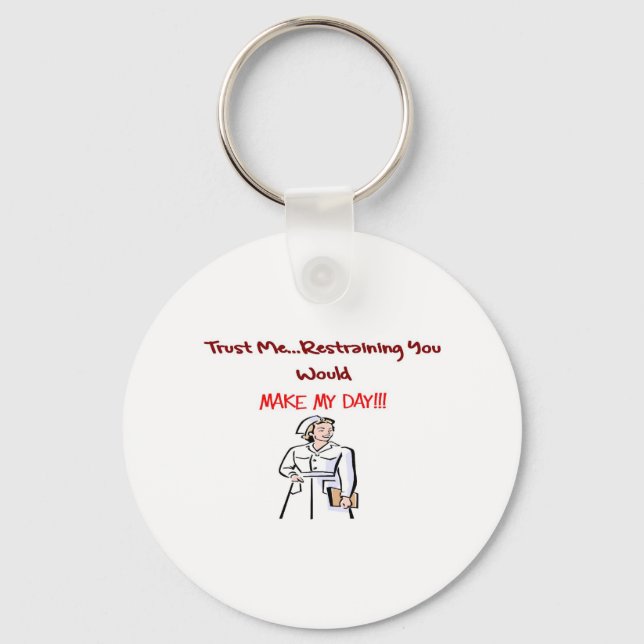 Hilarious Nurse Gifts Key Ring (Front)