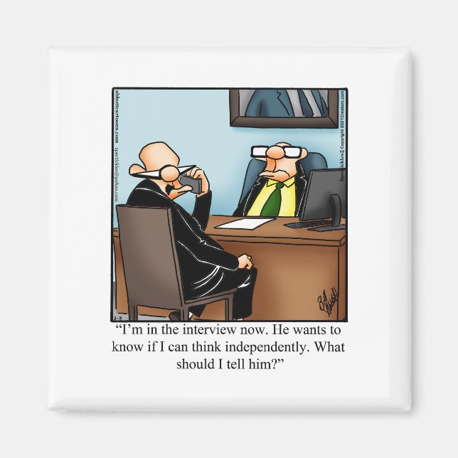 Hilarious Office Humour Magnet Gift (Front)