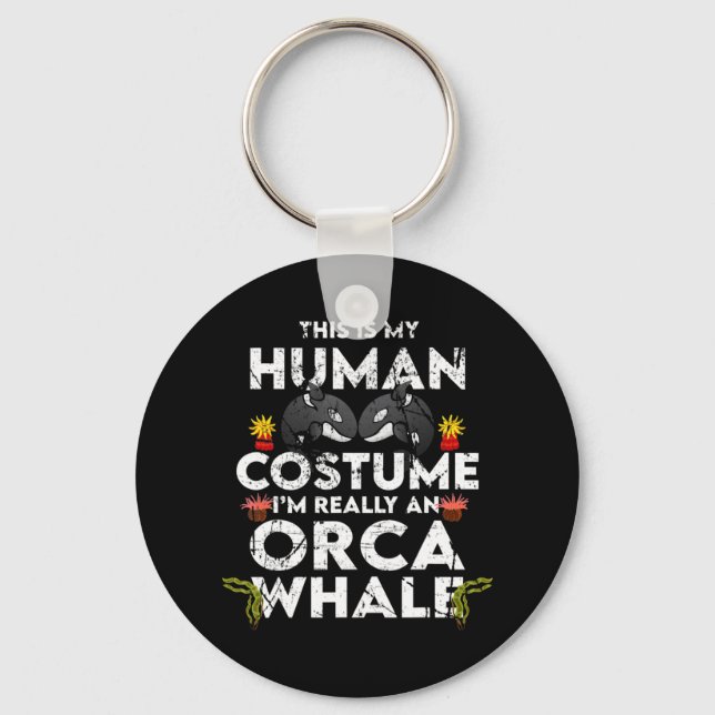 Hilarious Orca Halloween Costume  Key Ring (Front)