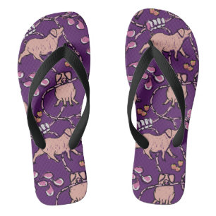 Hilarious pattern Chinese Pig Year Choose Colour M Jandals