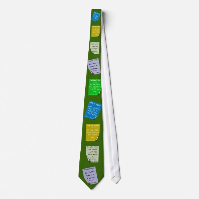Hilarious Pharmacist Prescriptions Necktie For Men (Front)