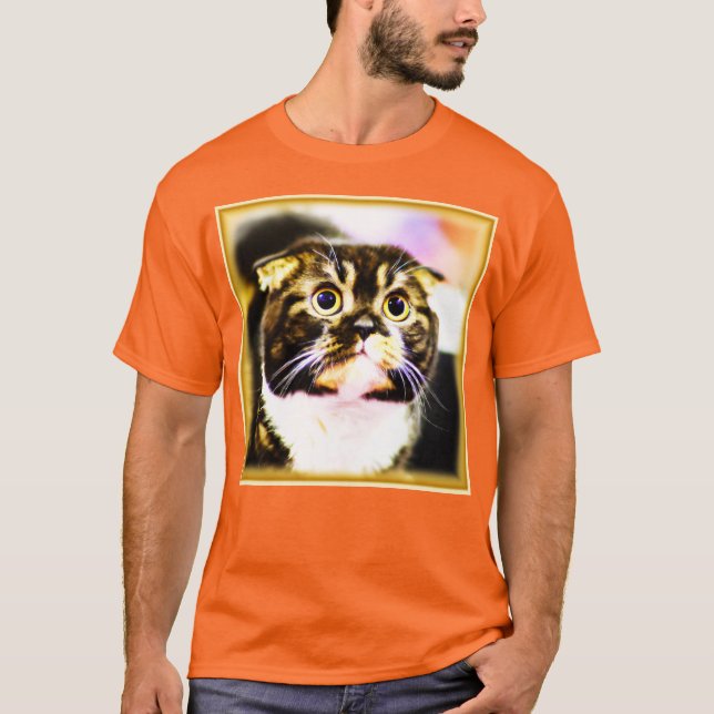 Hilarious Photo of a Funny Cat. Buy Now T-Shirt (Front)
