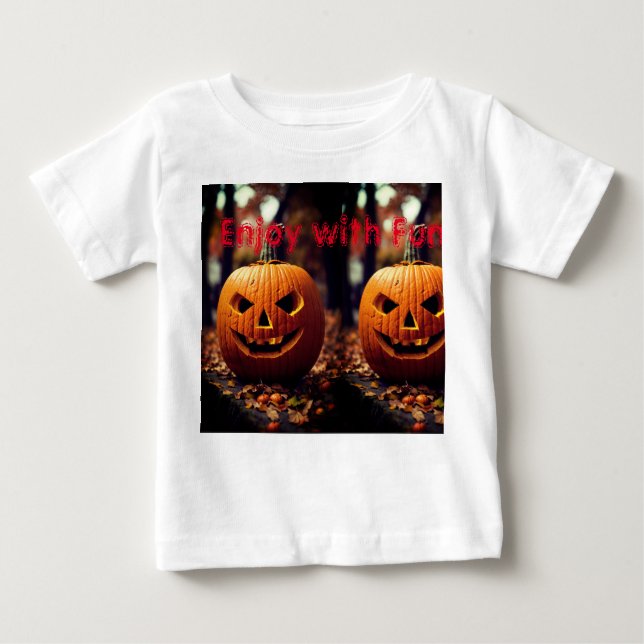 Hilarious Pumpkin Print T-Shirt . (Front)