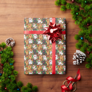 Hilarious Reindeer Cats Christmas Antlers Wrapping Paper