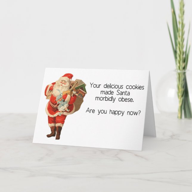 Hilarious Santa Christmas Card (Front)