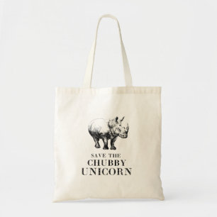 Hilarious save the chubby unicorns rhino tote