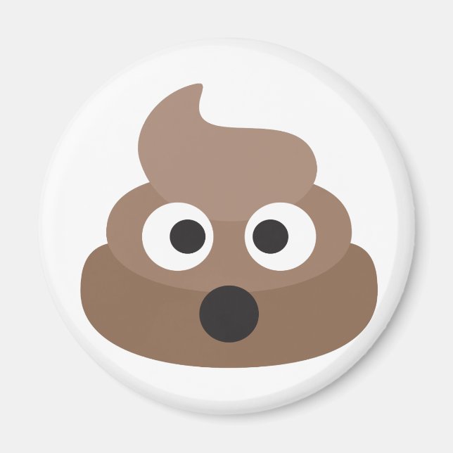Hilarious shocked Emoji Poop Magnet (Front)