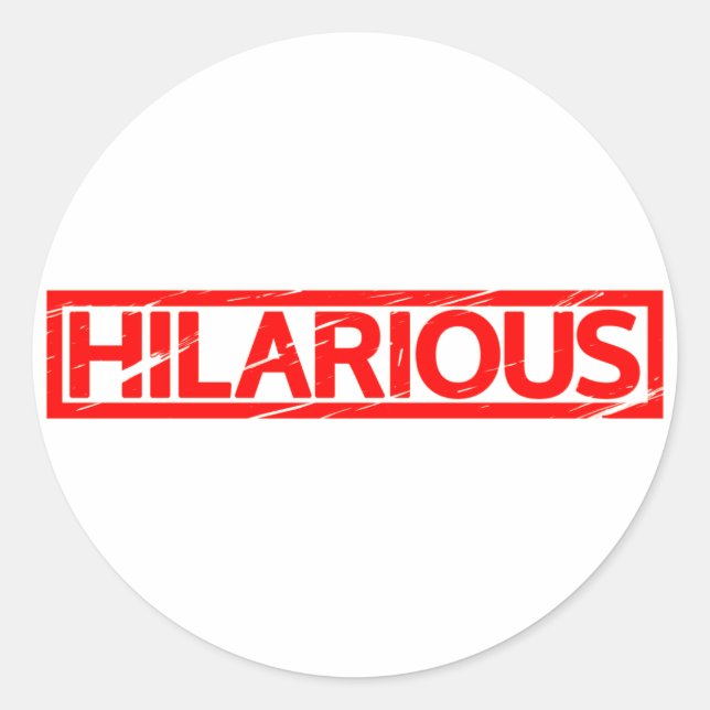 Hilarious Stamp Classic Round Sticker (Front)