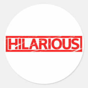 Hilarious Stamp Classic Round Sticker