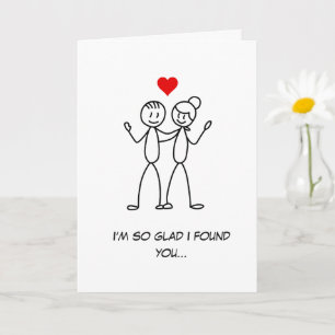Hilarious Stickman Couple Funny Valentines Day Card