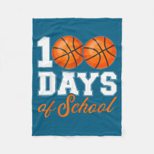 Hilarious Student Basketball 100 School Teacher 10 Fleece Blanket