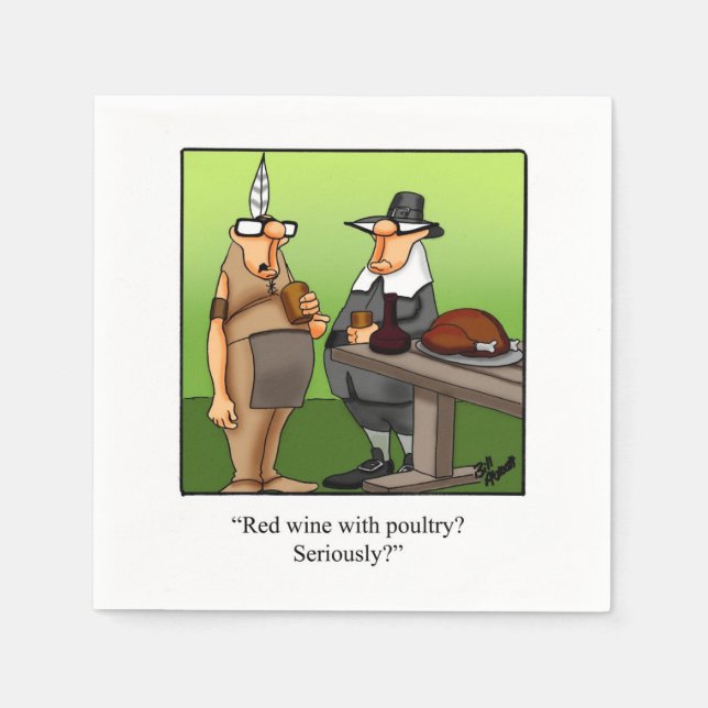 Hilarious Thanksgiving Dinner Napkins (Front)