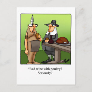 Hilarious Thanksgiving Humour Postcard