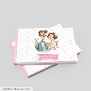 Hilarious Wedding Guest Book Quirky Couple Art