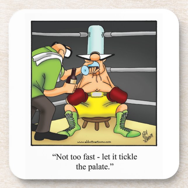 Hilarious Wine Humour Coaster (Front)