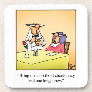 Hilarious Wine Humour Coaster Gift