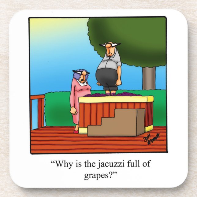 Hilarious Wine Humour Coaster Gift (Front)