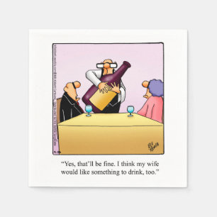 Hilarious Wine Humour Party Napkins