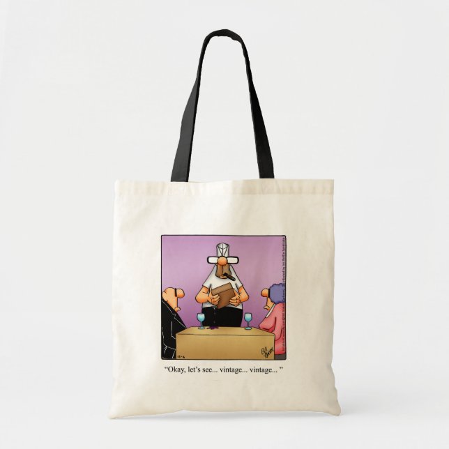 Hilarious Wine Humour Tote Bag Gift (Front)