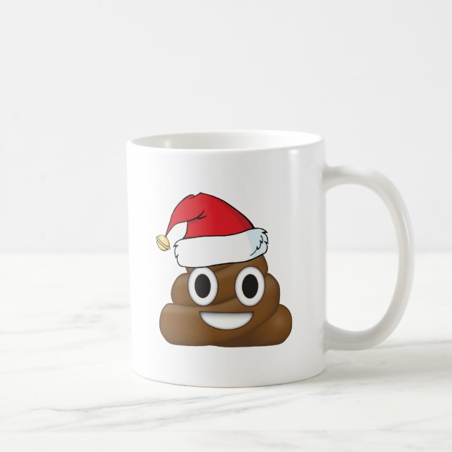 Hilarious Xmas Poop Emoji Coffee Mug (Right)