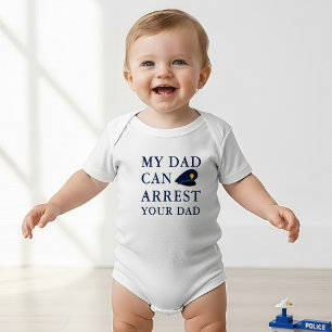 Hilariously Funny Police Officer Baby Joke Baby Bodysuit