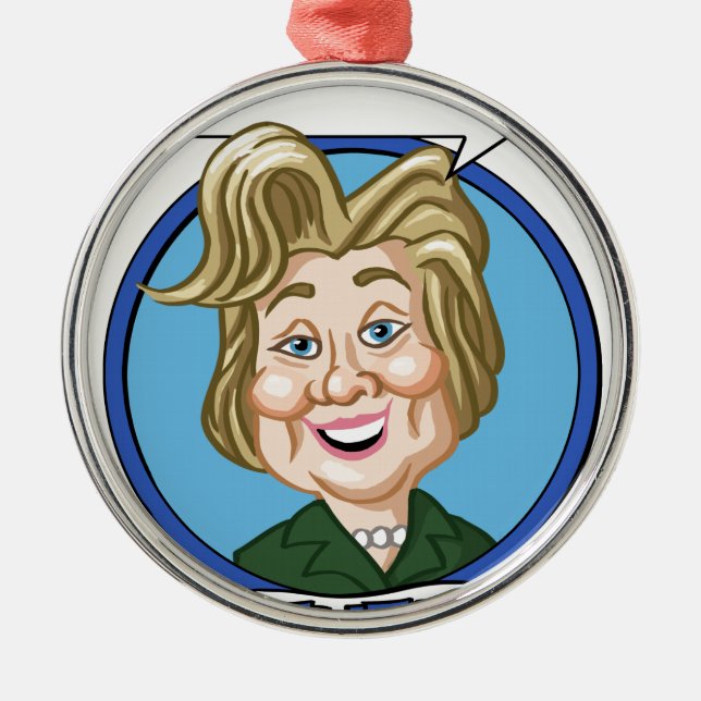Hilary Clinton Election 2016 Metal Tree Decoration (Front)