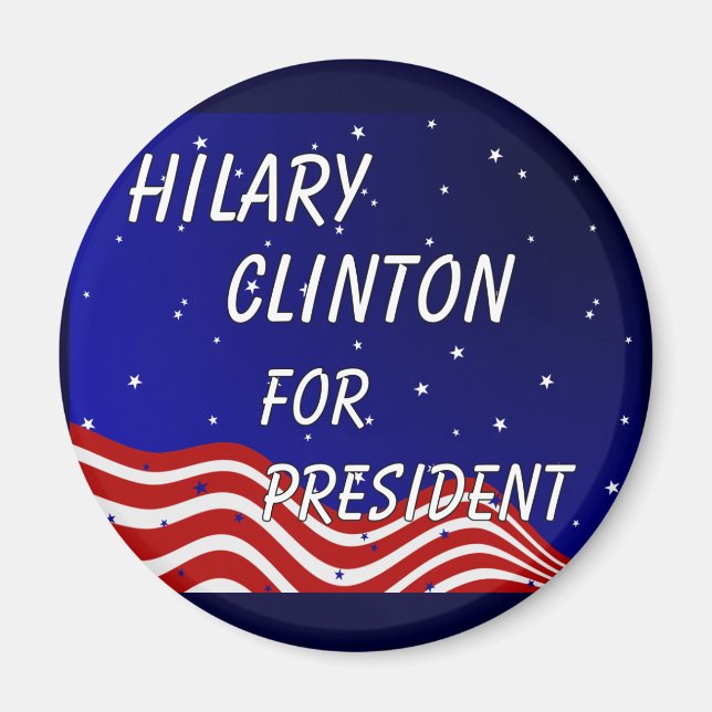 Hilary Clinton For President Night Sky Magnet (Front)