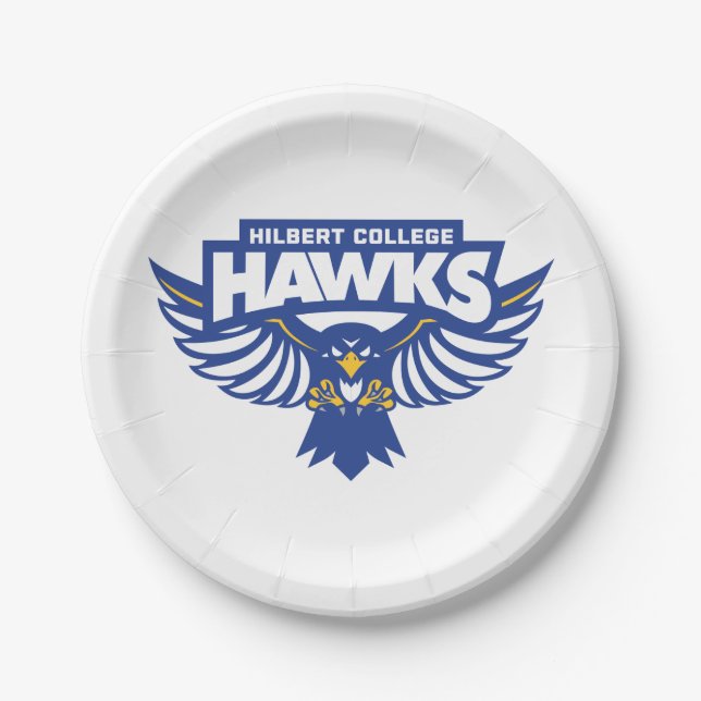 Hilbert College Hawks Paper Plate (Front)