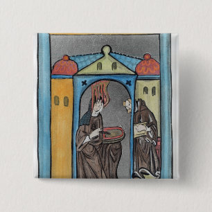Hildegard of Bingen 15 Cm Square Badge