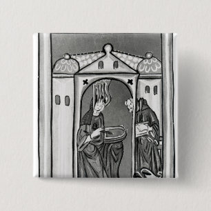 Hildegard of Bingen 15 Cm Square Badge