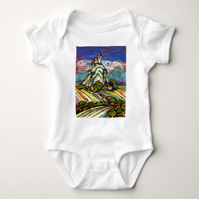 Hill Castle Fantasy Baby Bodysuit (Front)