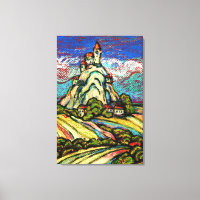 Hill Castle Fantasy Canvas Print