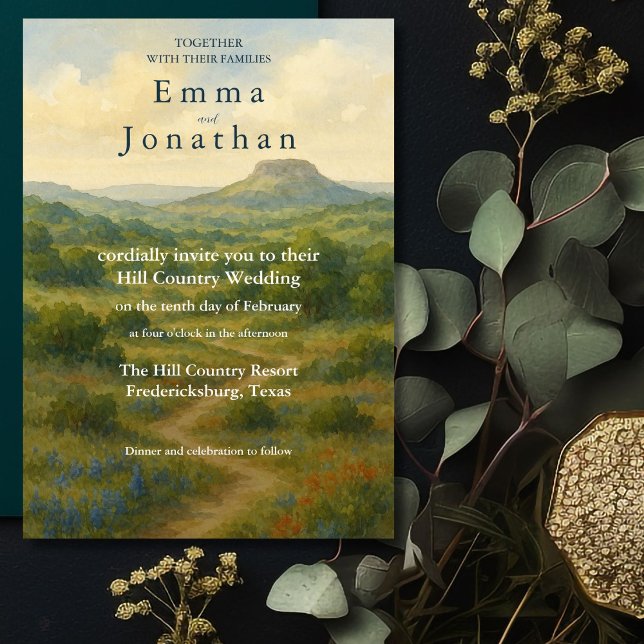 Hill Country Texas Unique Wedding Invitation Cards (Creator Uploaded)