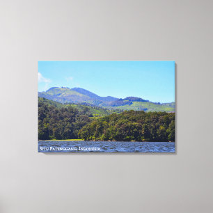 Hill Lake Travel Landscape Photography Indonesia Canvas Print