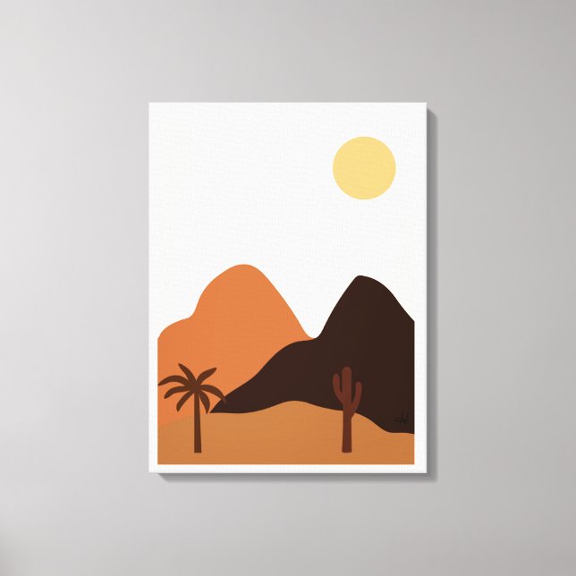 Hill Mountain Plant Trees Canvas Print (Front)