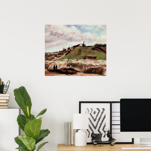 Hill of Montmartre with Quarry by Vincent van Gogh Poster (Home Office)