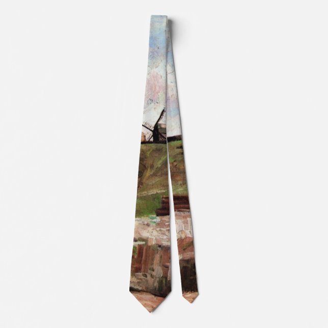 Hill of Montmartre with Quarry by Vincent van Gogh Tie (Front)