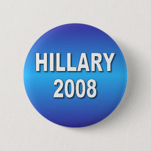 Hillary 2008 6 cm round badge