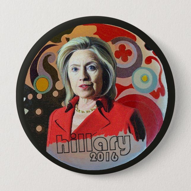 hillary 2016 10 cm round badge (Front)