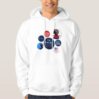 Hillary 2016 Campaign Buttons Hooded Sweatshirt