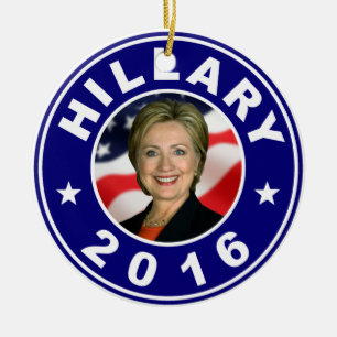 Hillary 2016 ceramic tree decoration