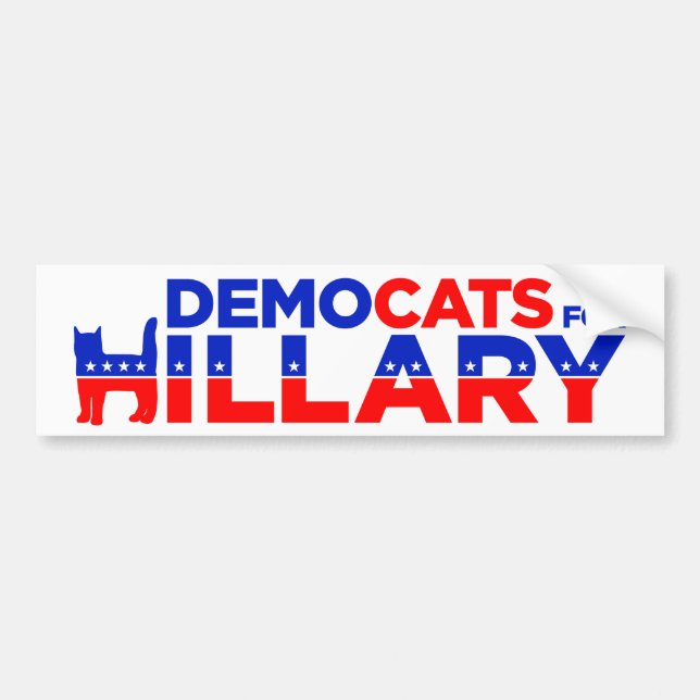 Hillary 2016 "Democats for Hillary" Bumper Sticker (Front)