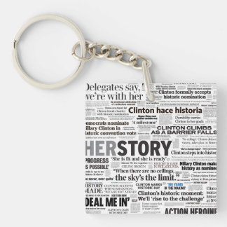 Hillary 2016 Historic Headline Keychain
