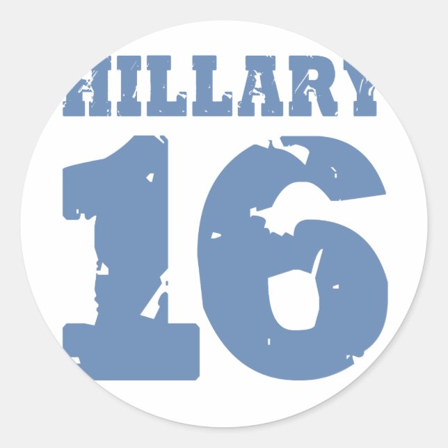 HILLARY 2016 UNIFORM DISTRESSED -.png Classic Round Sticker (Front)