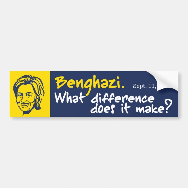 Hillary/Benghazi 1 Bumper Sticker (Front)