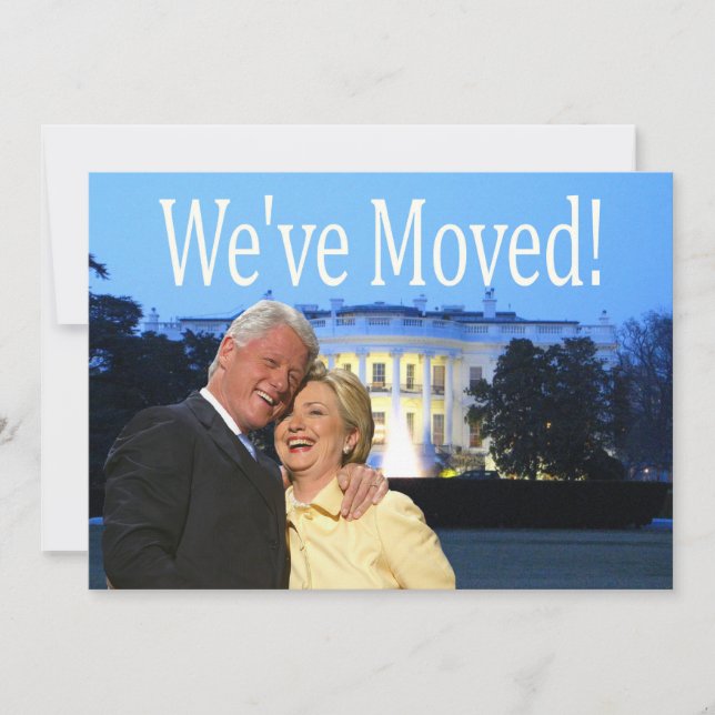 Hillary & Bill New Address Christmas card (Front)