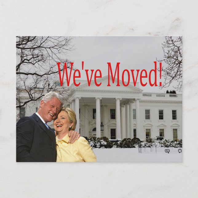 Hillary & Bill New Address Christmas card (Front)